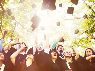 Diversity Students Graduation Success Celebration Concept Diversity Students Graduation Success Celebration Concept